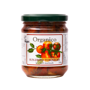 UK Organico Organic sun-dried tomatoes in a herb marinade,190g