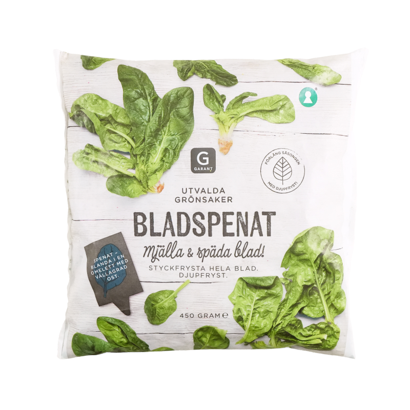 Frozen Belgium Garant Spinach Leaves 450g*