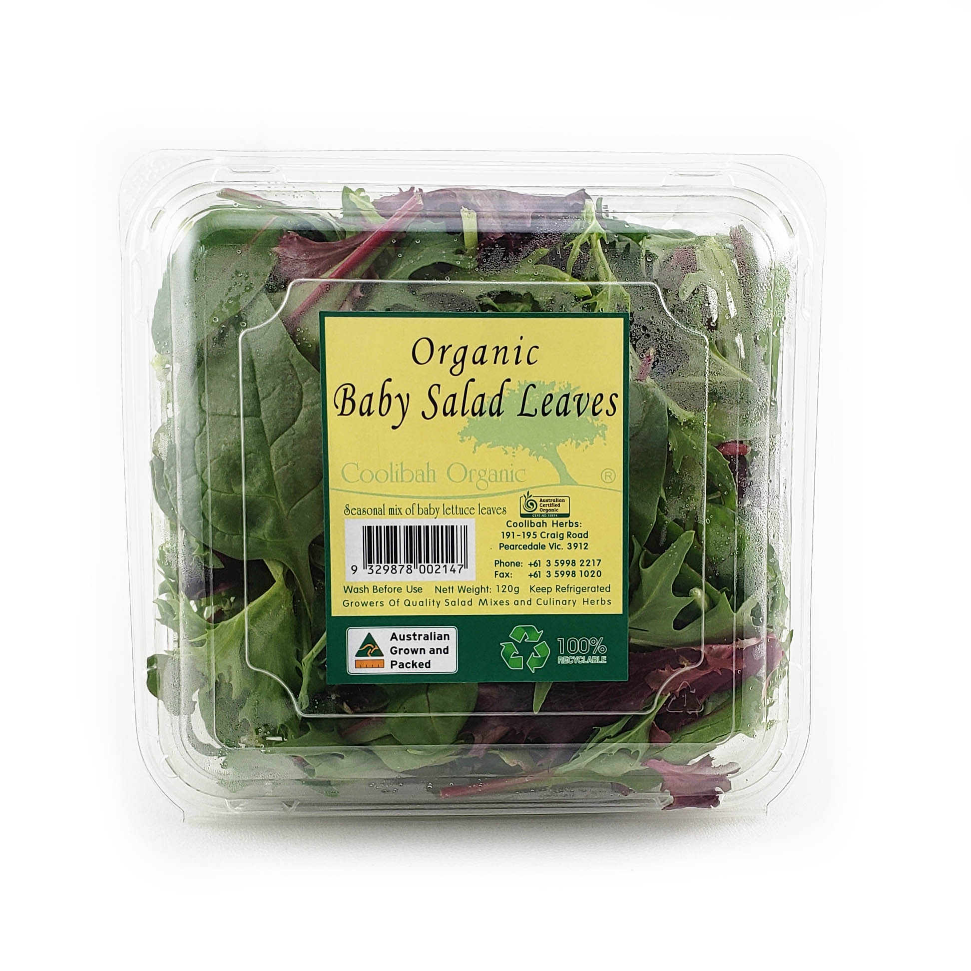 Pure Organic Salad Mix Punnet 120g - AUS*