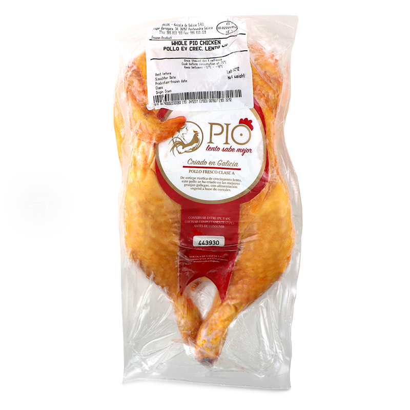 Frozen Spain PIO Whole Yellow Chicken