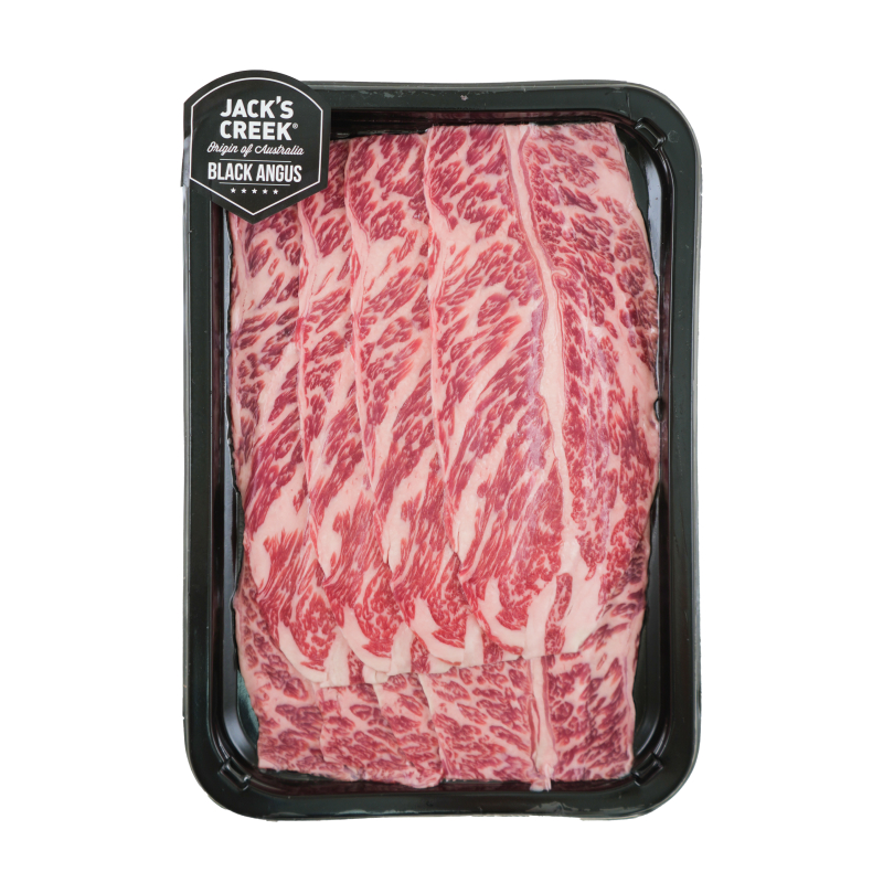 Frozen Aus Jack's Creek Black Angus 180days Grain Fed MS3+ Boneless Short Rib 2mm Sliced 200g*