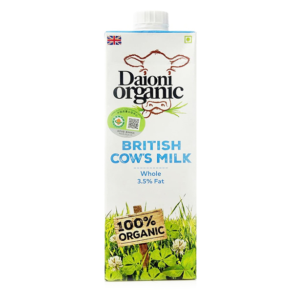 Daioni Organic UHT Whole Milk 1L UK South Strea