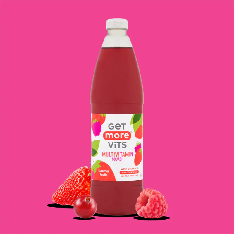 UK Get More Vits Summer Fruits Multivitamin Squash, 1L