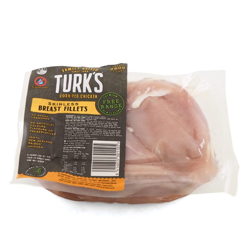 Frozen NZ Turk's Free Range Yellow Chicken Breast 450g*