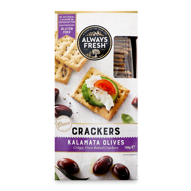 Greece Kalamata Olive GF Oven Baked Crackers 100g*