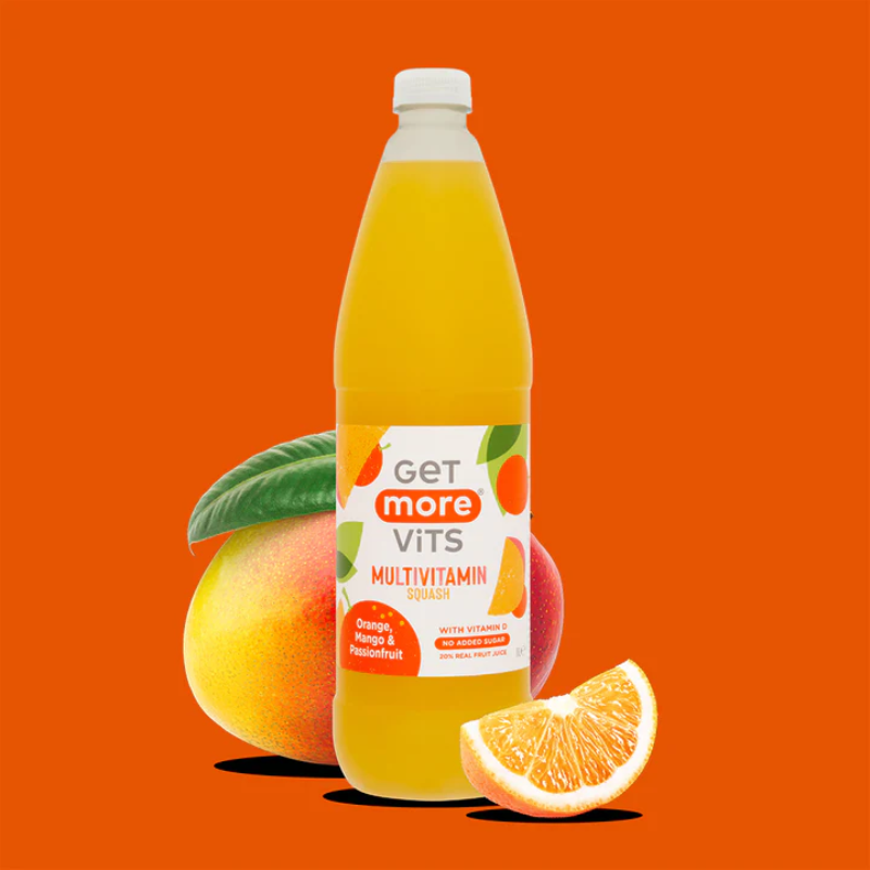 UK Get More Vits Orange, Mango & Passionfruit Multivitamin Squash, 1L