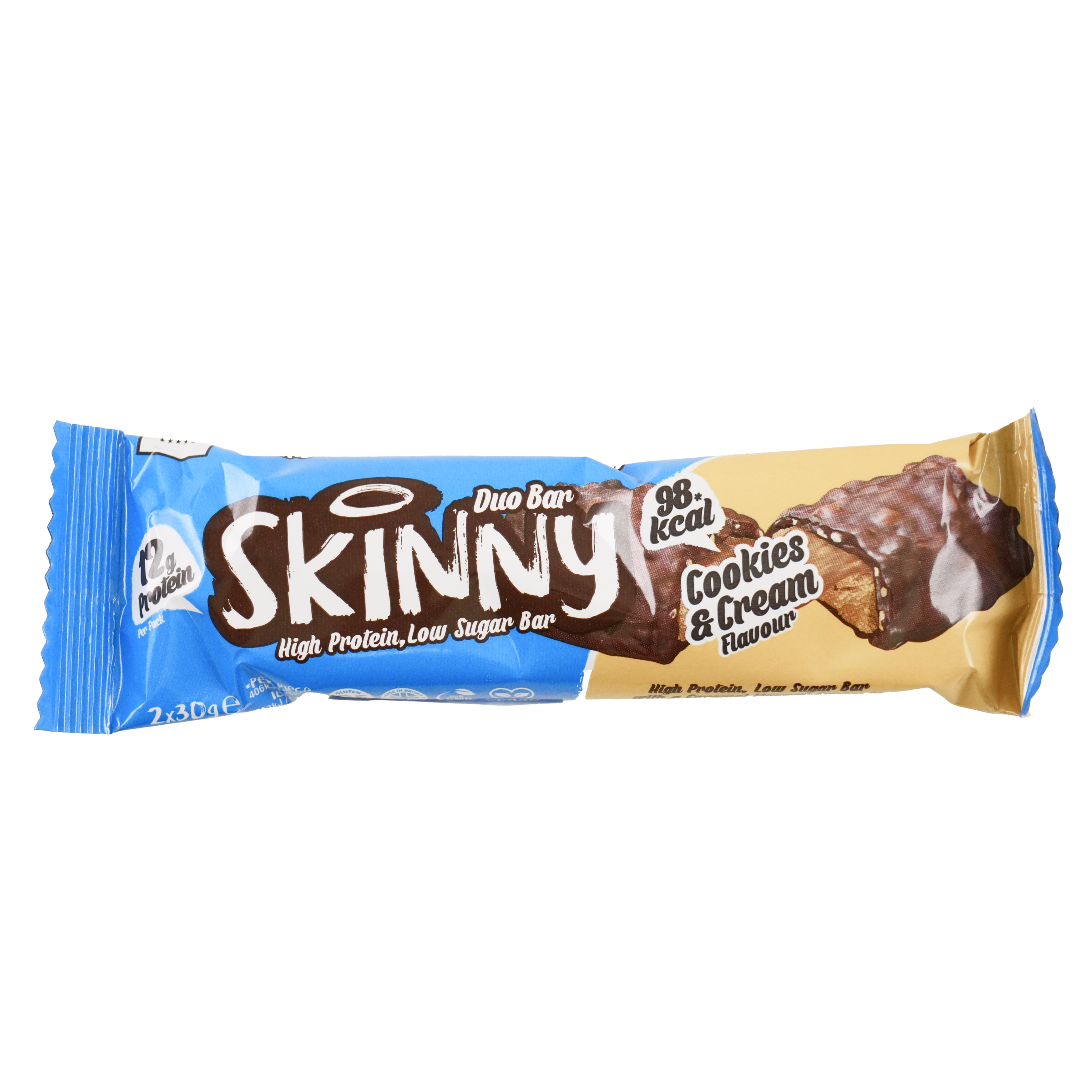 The Skinny Food Cookies & Cream Skinny High Protein Low Sugar Bar 2X30g*