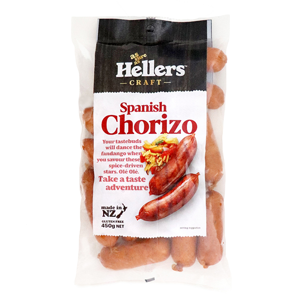 Frozen NZ Heller's Spanish Chorizo Sausage 450g* - South Stream Market