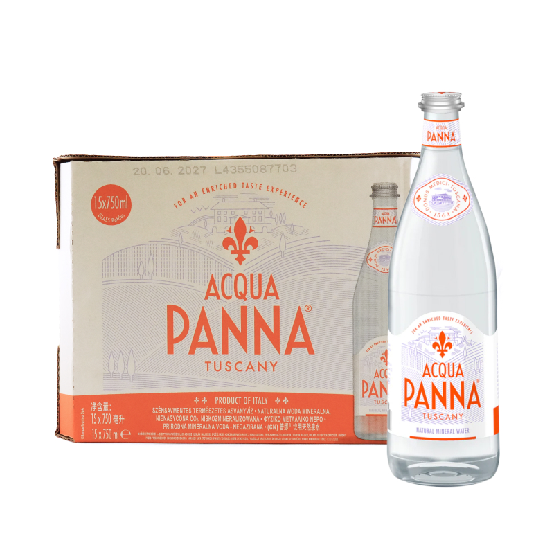 意大利 Acqua Panna 礦泉水（玻璃瓶裝）750毫升x15瓶