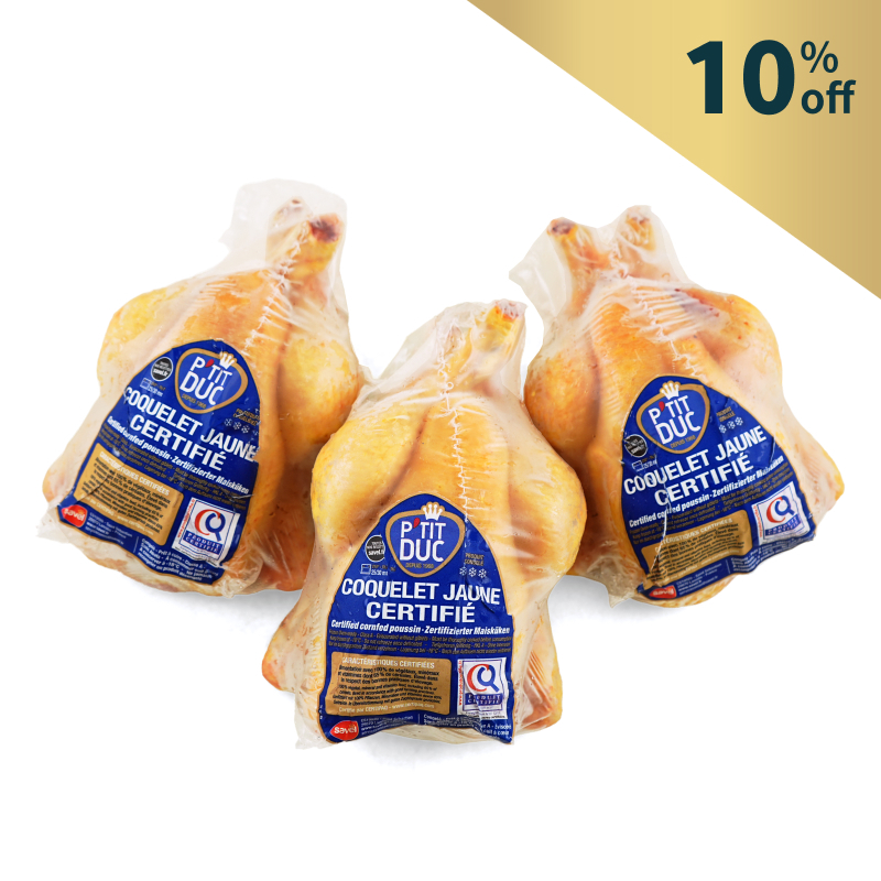 Frozen France Petit Duc Yellow Spring Chicken 500-600g X3 pc*