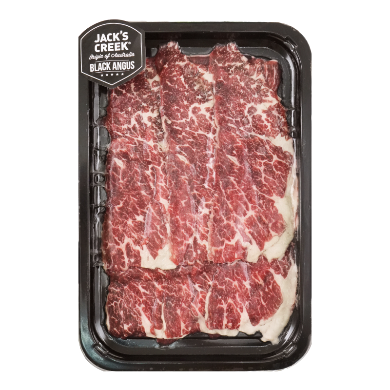 Frozen Aus Jack's Creek Black Angus 180days Grain Fed MS3+ Chuck Tail Flap 2mm Sliced 200g* 