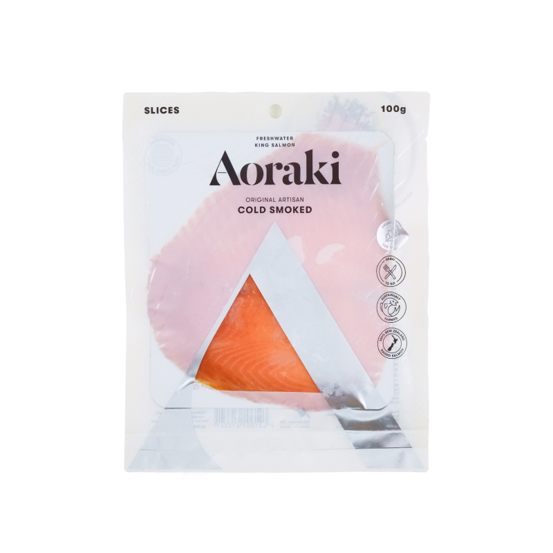 Frozen NZ Aoraki Cold Smoked King Salmon Sliced 100g*