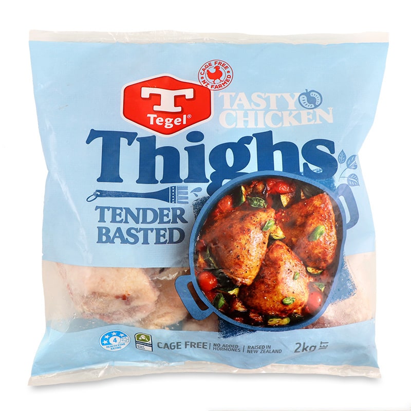 Frozen NZ Tegel Skin On Chicken Thighs 2kg*