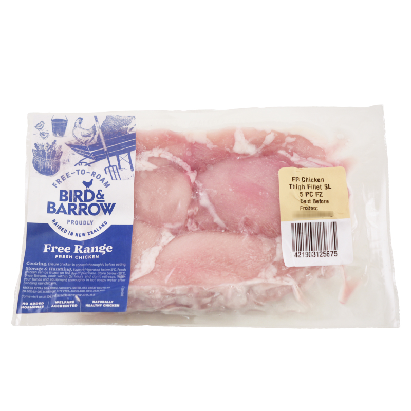 Frozen NZ Bird and Barrow Free Range Chicken Thigh 400g*