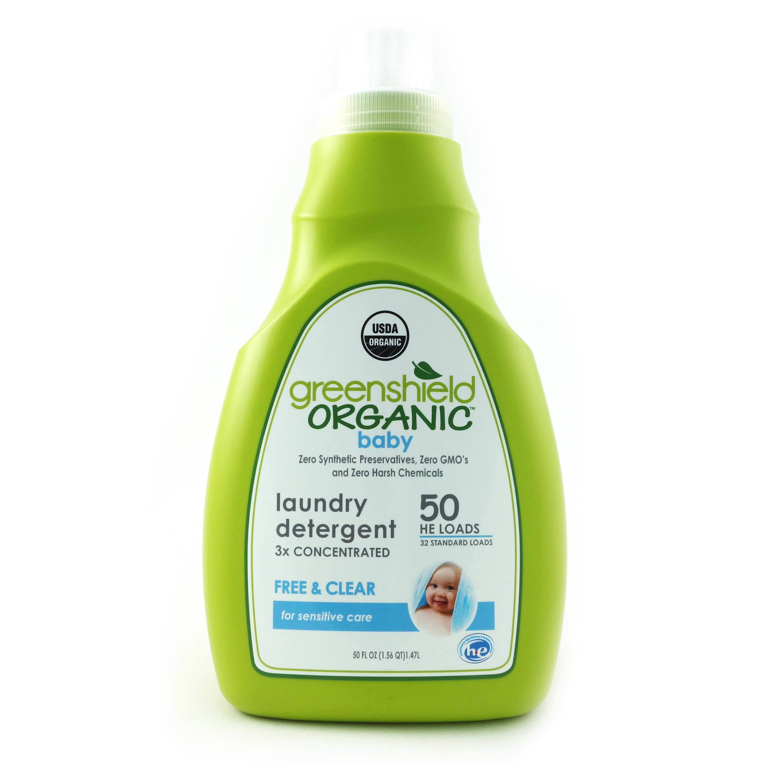 Greenshield Organic Laundry Detergent for Babies (Free & Clear) 1470ml