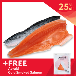 Frozen NZ Big Glory Bay King Salmon Whole Side Fillet