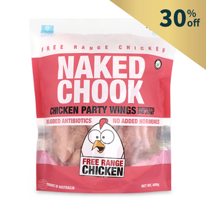 Frozen Naked Chook Chicken Party Wings 600g - AUS*  