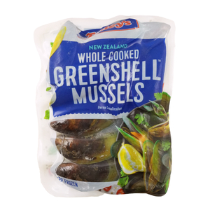 Frozen NZ Talley’s Fz New Zealand Whole Cooked Greenshell Mussel 500g*