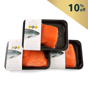 Frozen NZ Big Glory Bay King Salmon Portions (170gX2pcs) X 3packs*