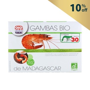 Frozen Madagascar Organic Shrimp 30pc 800g*