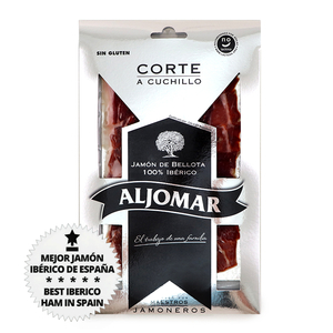 Spain Aljomar Acorn Fed 100% Iberico Pork Ham Hand Cut Black Seal (48months+) 100g*